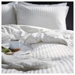 IKEA NATTJASMIN KING DUVET COVER & PILLOWCASES